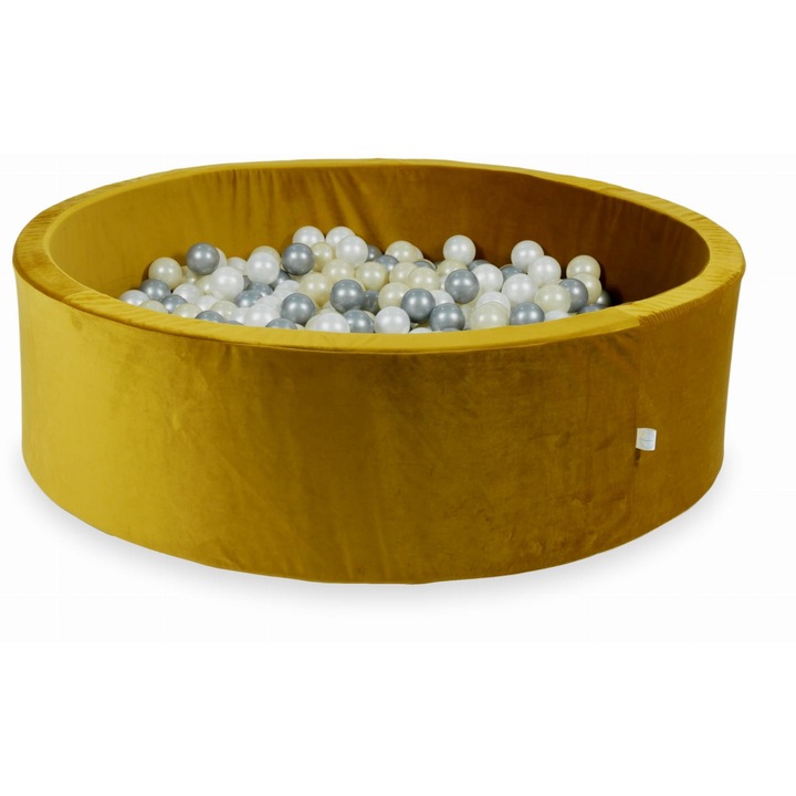 Labdamedence 700 db golyóval, mimii, 130x40cm, arany, többszínű