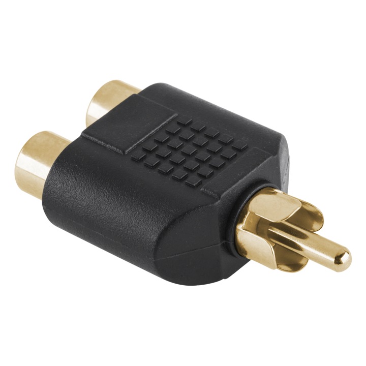 Кабел RCA 2xRCA гнездо GOLD, Треска