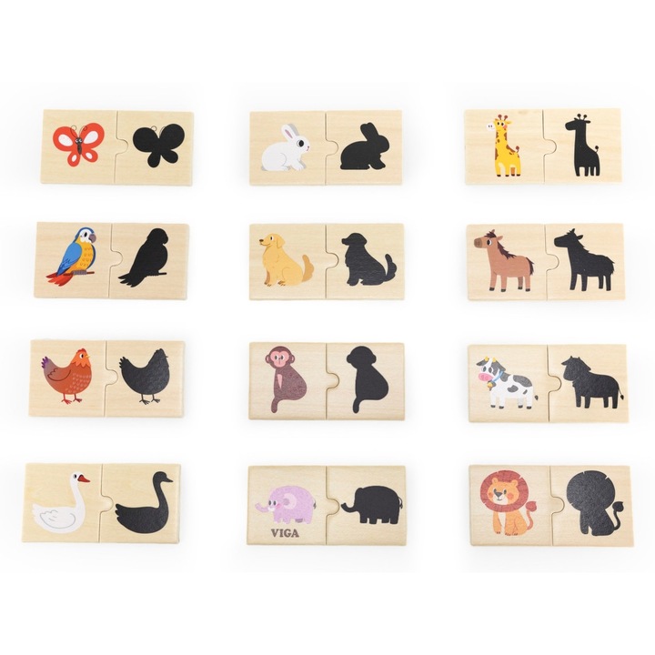 Viga 44747 puzzle, 12 darabos készlet, árnyékpárosítás, többszínű, 206x41x188mm