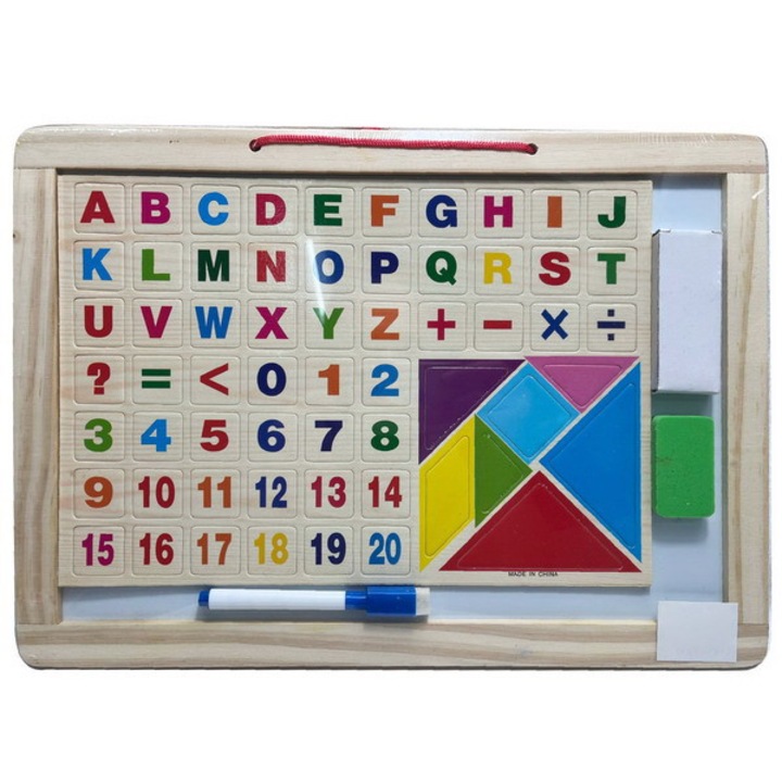 Tabla de scris din lemn, set cu accesorii, 30x45cm