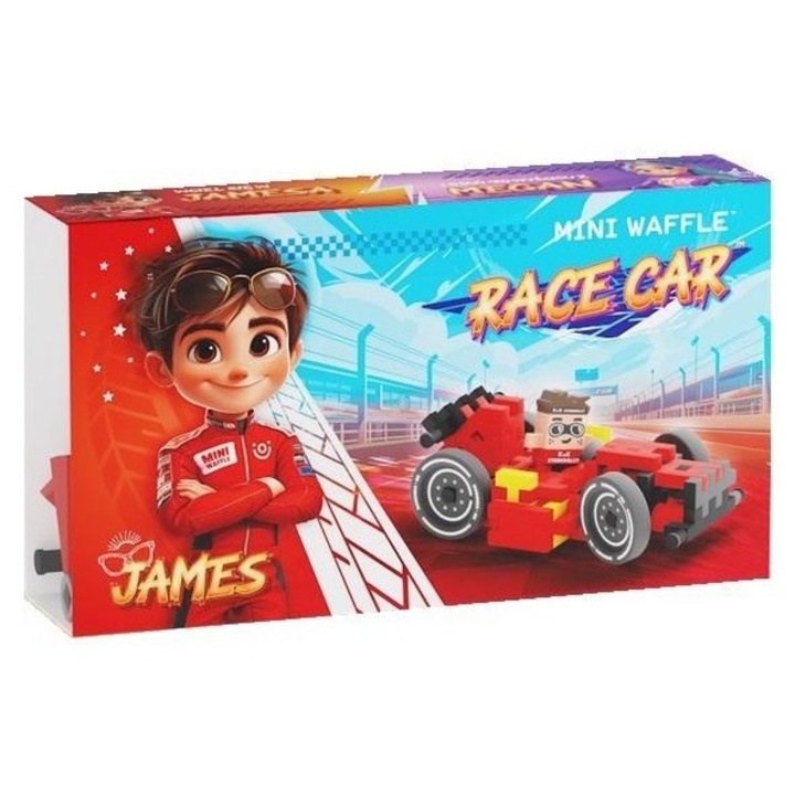 Masinute mini waffle set 50el, rosu, oldtimer