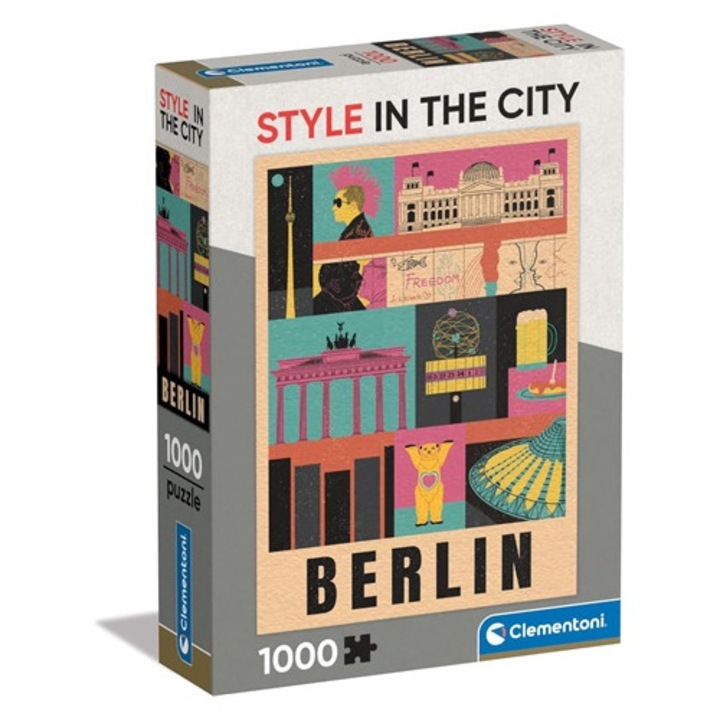 Puzzle 1000 darabos Compact Berlin, 39845, többszínű