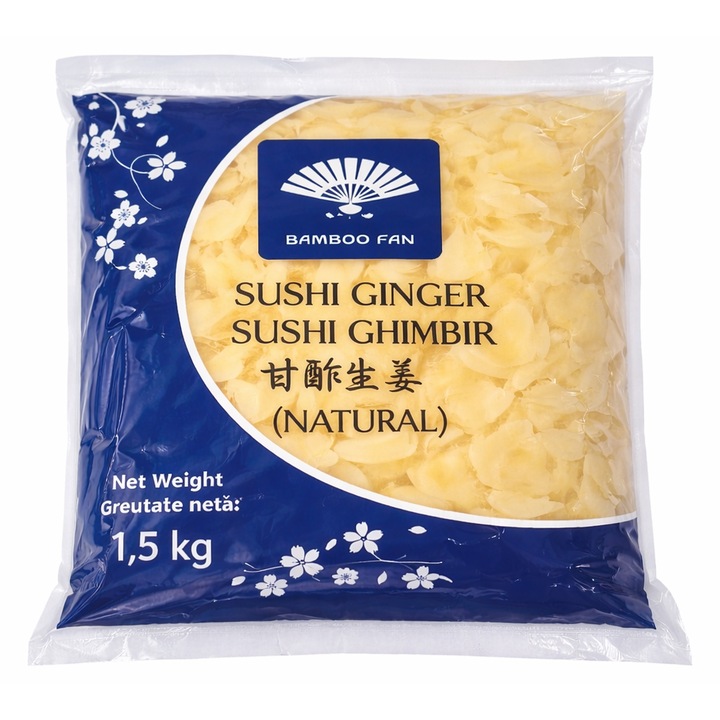 Ghimbir pentru Sushi Bamboo Fan, feliat, murat, 1, 5 kg