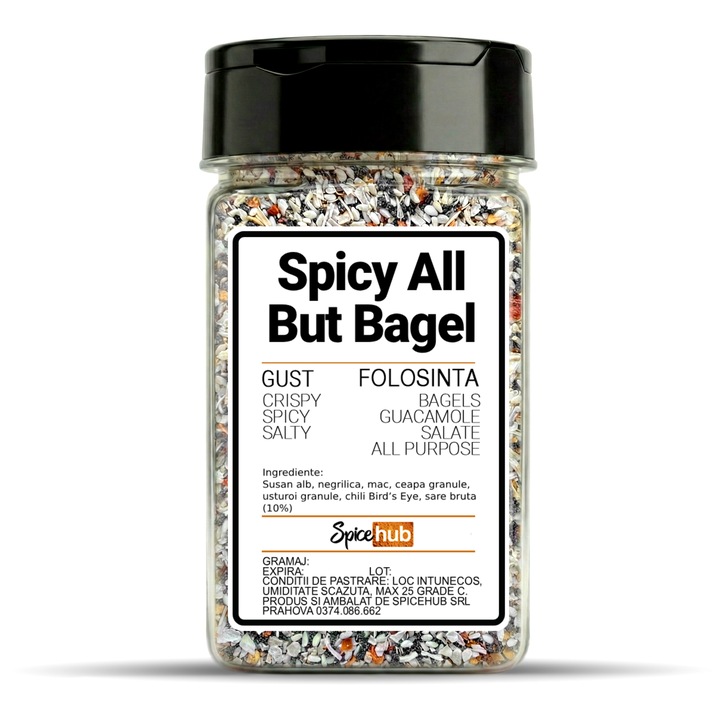 Mix condimente Spicehub, Spicy All But Bagel, iute, 100g