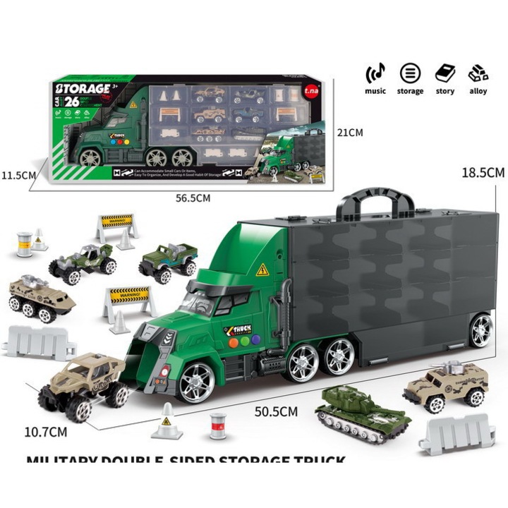 Autó, Teherautó és Kiegészítő Szett, Többszínű