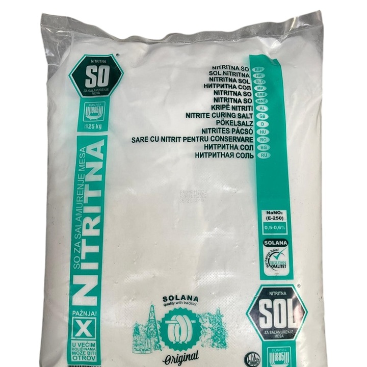 Sare cu nitrit, 25 kg, Siso Gourmet, granulație extrafină