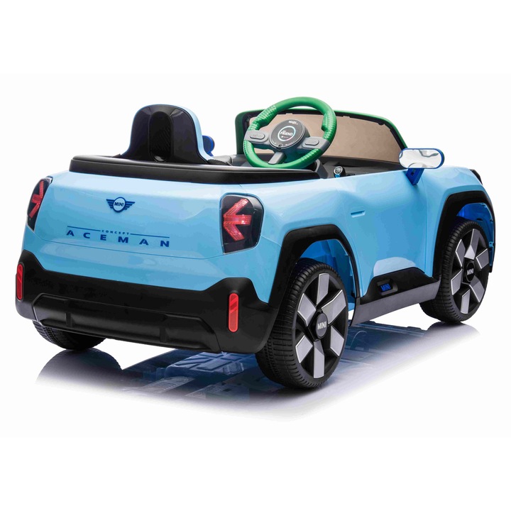 Masinuta Mini Concept Aceman, 2 motoare, 3 viteze, albastru, 109x62x53cm