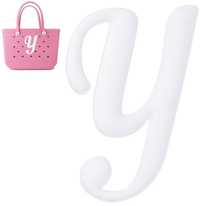 SAVITA táskadísz, „Y” betű, dekoratív kiegészítők, fehér szín