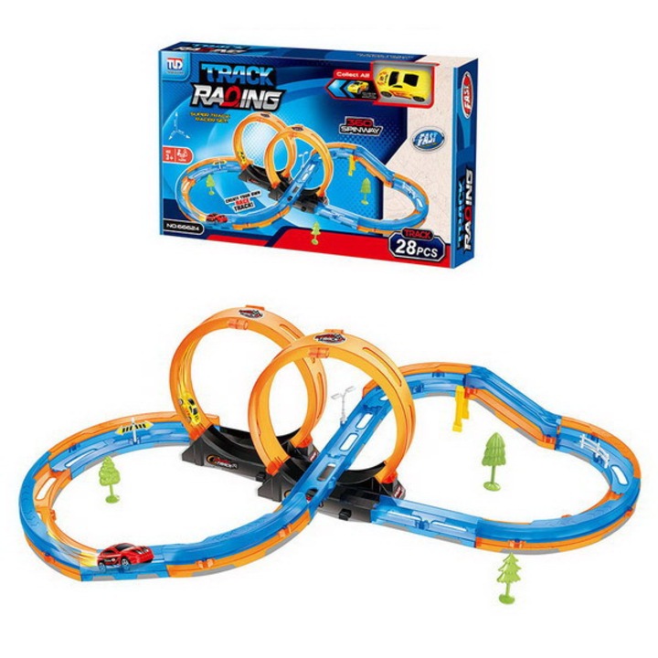 Autós készlet, Tor, 28 darab, többszínű