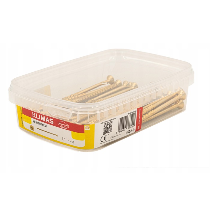 Suruburi de constructie pentru lemn cu cap conic 6,0x140mm, 40 bucati