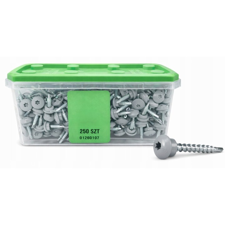 Suruburi ferma, 4,8x35mm, TORX, RAL 7035, set 250 bucati