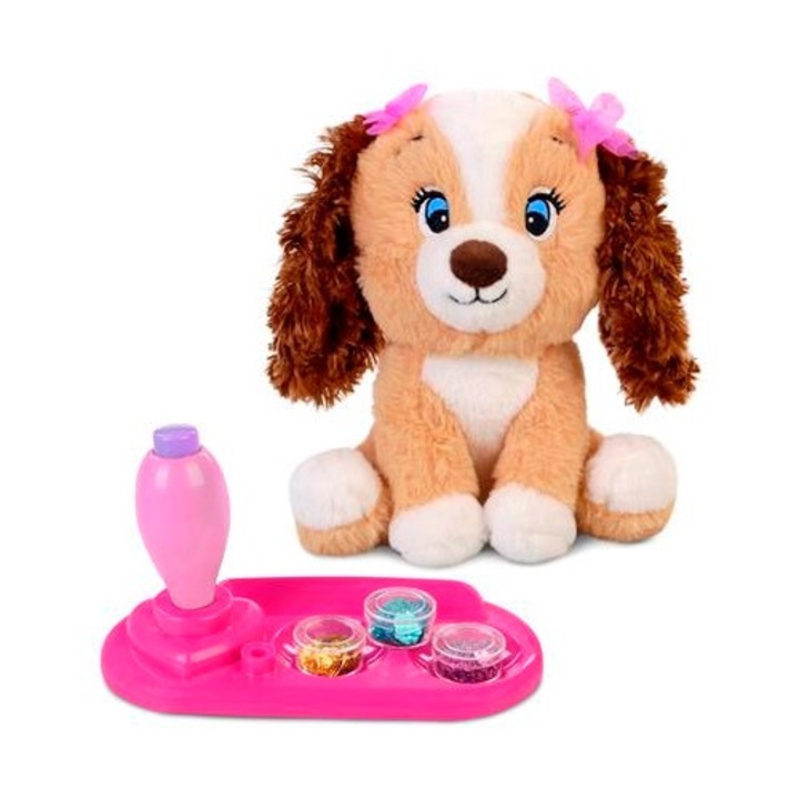 Куче за декорация Наталия, плюшена играчка многоцветна, 24x24x16см