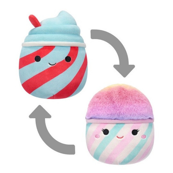 Jucarie interactiva Squishmallows, 12cm, Tucker/Bevin, multicolor