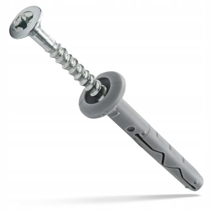 Dibluri de montaj cu colier 6x60mm, 40 bucati, Wkret-Met, polipropilena/tara, zincat