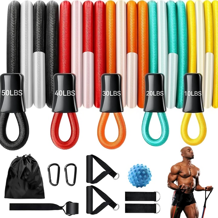 Fitness Ellenállás Szalag Készlet 5 Szint Erőnléti Edzés Otthonra