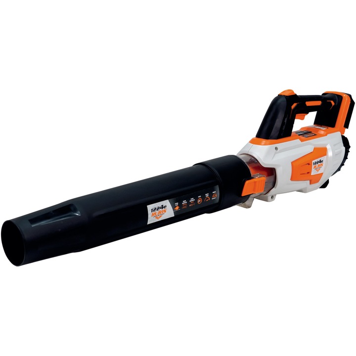 Ruris 1224e akkumulátoros lombfúvó, 20 V, 40 m/s levegősebesség, 570 m³/h maximális légszállítás, Akkumulátor/töltő nélkül a szállítási csomagban