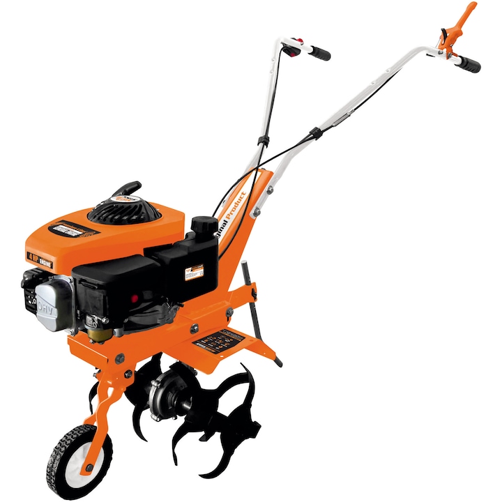 Motosapa pe benzina Ruris 5505, putere 4 CP, 173 CC, 4 timpi, 1 viteza, latime lucru 360 mm, adancime lucru 100 - 260 mm, roata transport fata