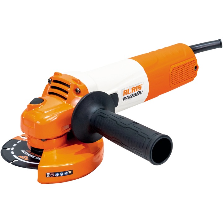 Ruris RA1200v sarokcsiszoló, 1200W, 125 mm, 3000-11000 RPM