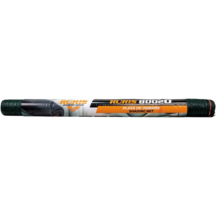 Ruris 80020 árnyékoló háló, szélesség 2 m, hosszúság 10 m, árnyékolási fok 80%, sűrűség 80 g/nm, Zöld