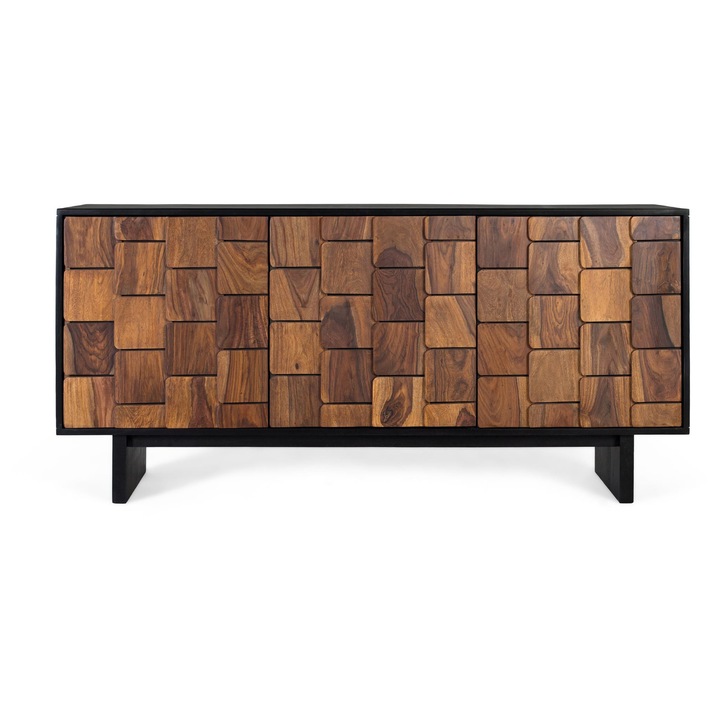 Aparador GINER Y COLOMER din lemn de mango cu 3 usi, 160 cm