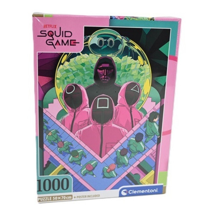 Puzzle 1000 CLE Compact Squid Game 2. évad, többszínű, 70x50cm