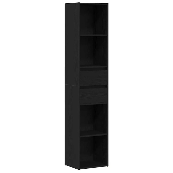 Dulap pentru carti vidaXL, Stejar Negru 36 x 30 x 171 cm Lemn compozit