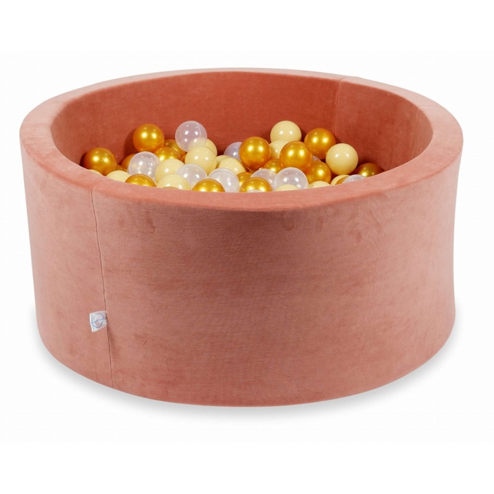 Bazin de joaca cu bile, mimii, 90x40cm, Velvet soft canyon clay, 300 bile, multicolor
