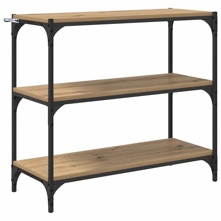 Dulap pentru carti vidaXL, Stejar Artizanal 80 x 33 x 70 vidaXL, 5 cm