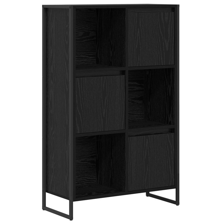 Dulap pentru carti vidaXL, Stejar Negru 68 x 30 x 108.5 cm