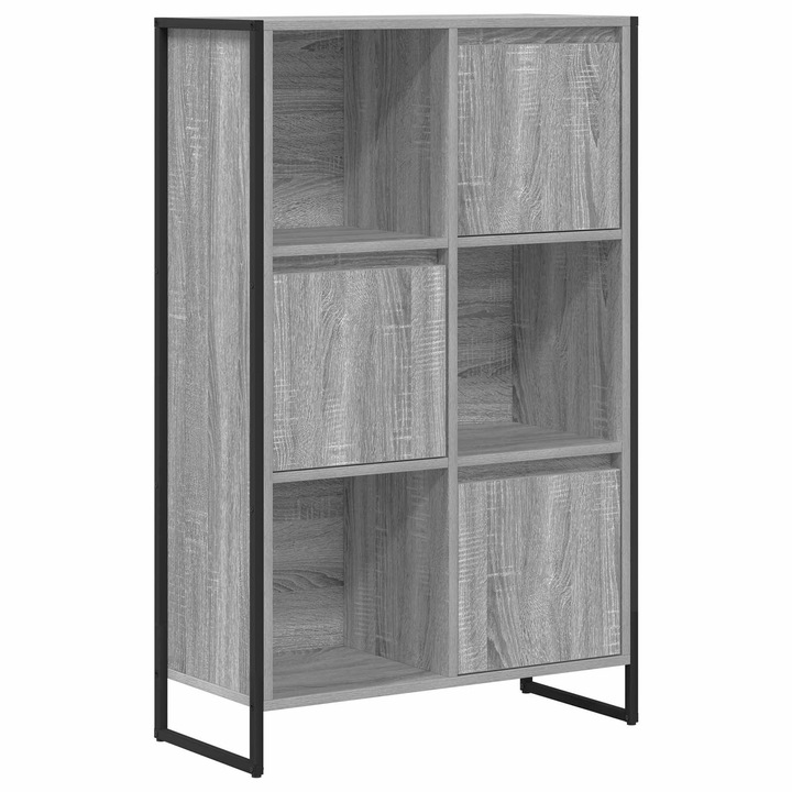 Dulap pentru carti vidaXL, Gri Sonoma 68 x 30 x 108.5 cm Lemn compozit