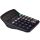Calculator de birou cu butoane mari, alimentare dubla (solar si baterie), afisaj mare - perfect pentru birouri, profesori si studenti (negru)