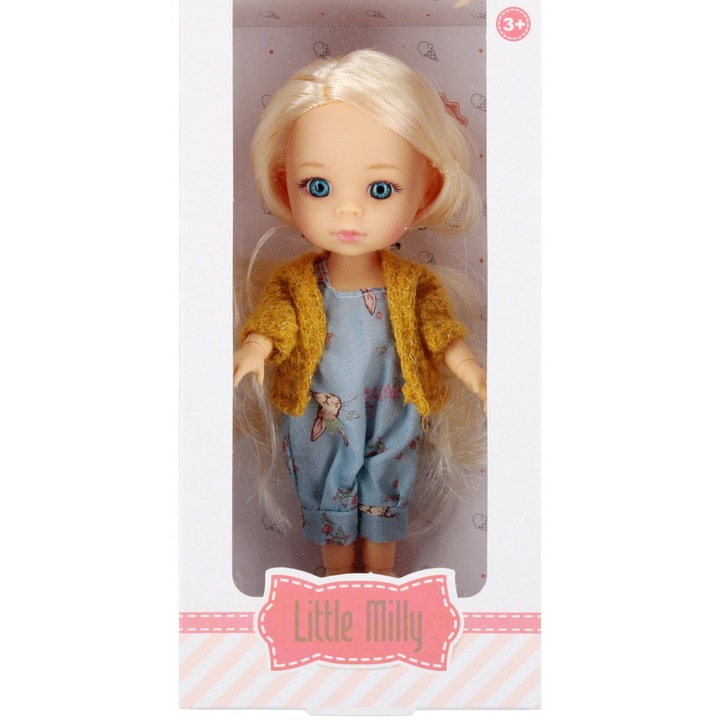 Papusa 15cm, multicolor, 10x20x6cm, set 72 bucati