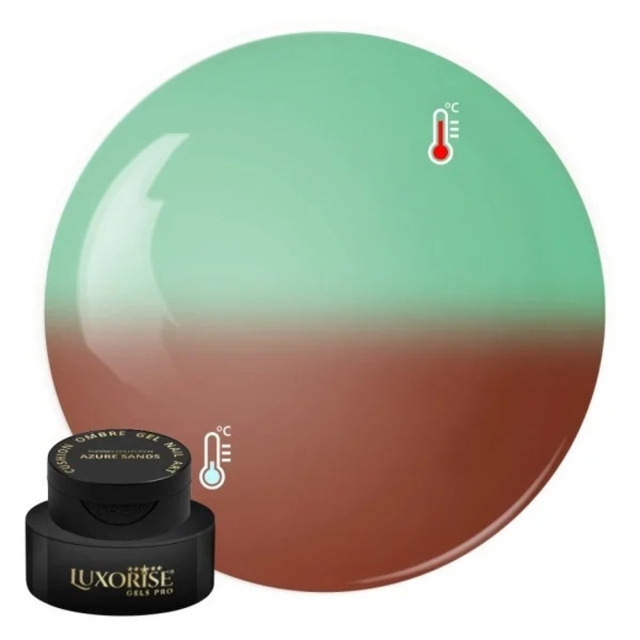 UV гел за нокти Babyboomer LUXORISE Cushion Ombre Thermo - Azure Sands, 2мл