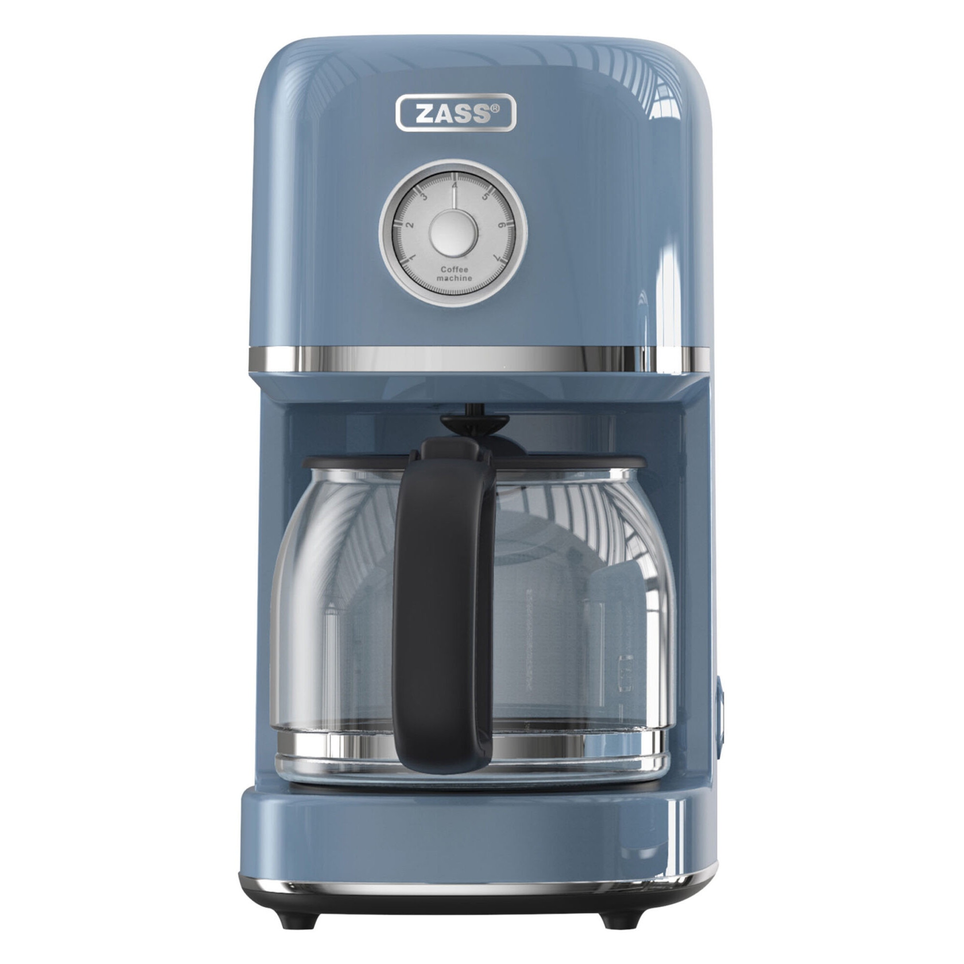 Cafetiera cu filtru ZASS ZCM 15 Faded Denim – 800 W, 1, 5 L, 12 cesti, anti-picurare si mentinere la cald