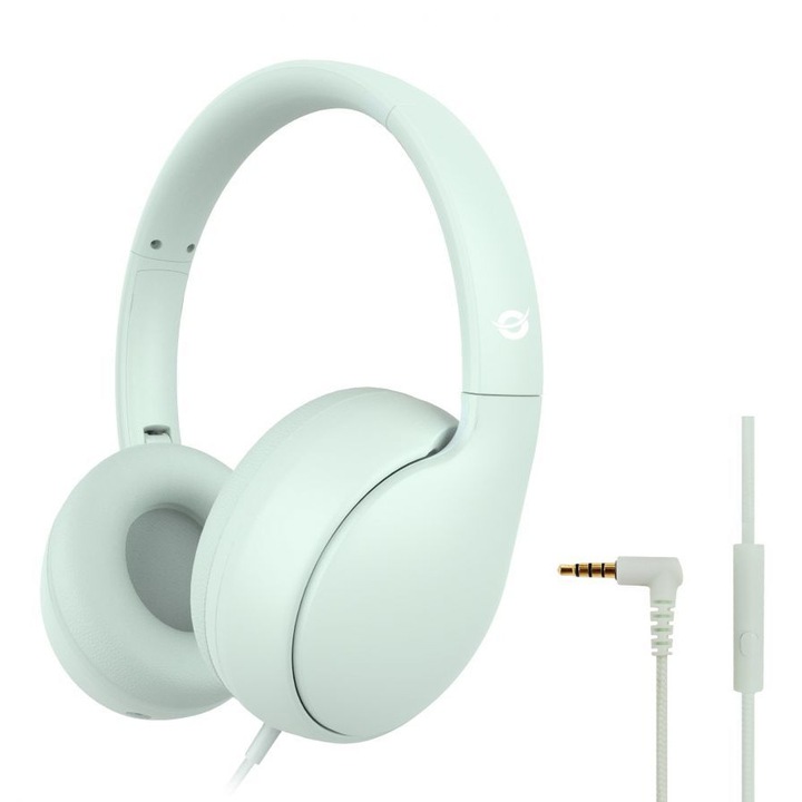 Casti cu fir, PARRIS04GT, verde, 3.5mm, 1.6m