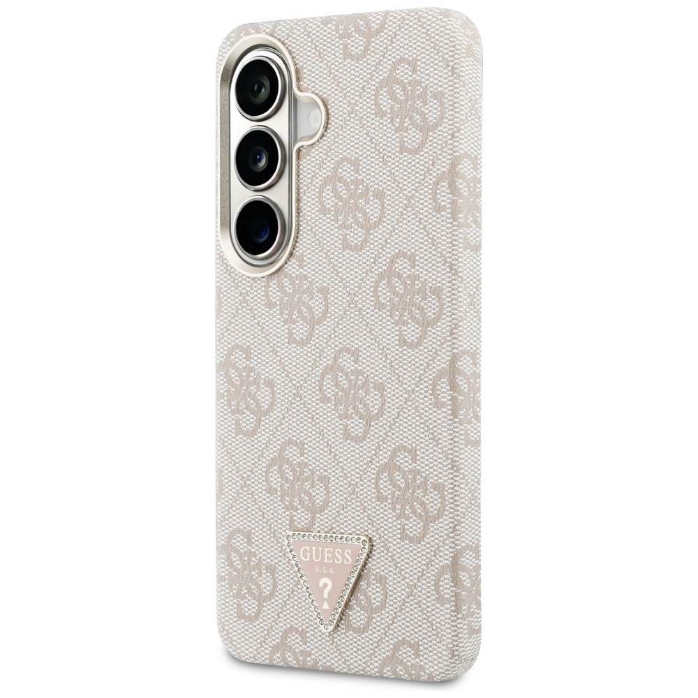 Husa Guess 4G Triangle Logo cu MagSafe compatibila cu Samsung Galaxy S26, Roz