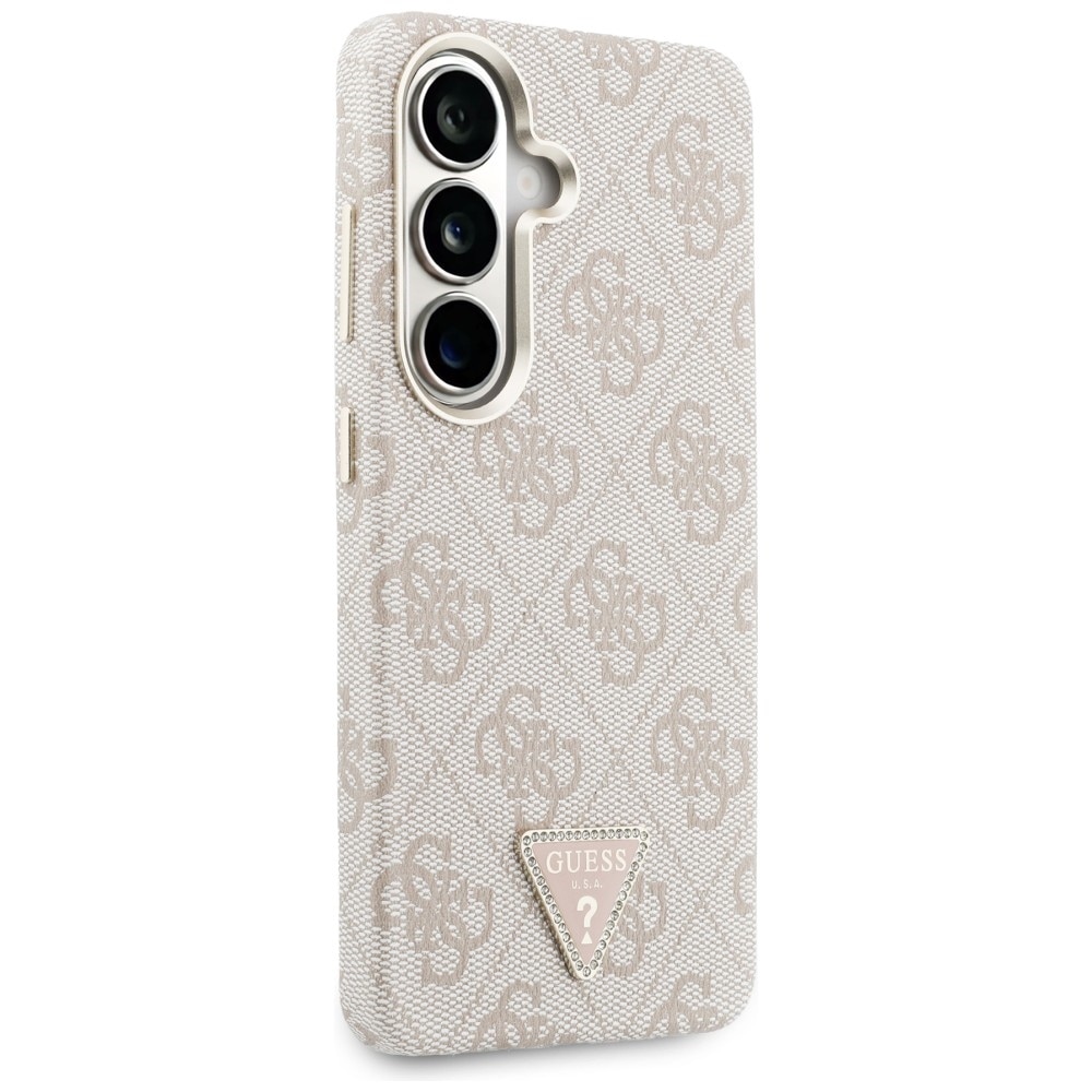 Husa Guess 4G Triangle Logo cu MagSafe compatibila cu Samsung Galaxy S26, Roz
