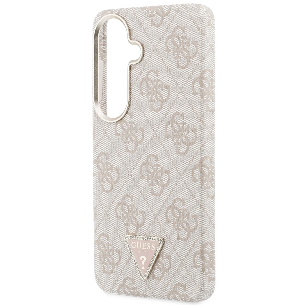 Husa Guess 4G Triangle Logo cu MagSafe compatibila cu Samsung Galaxy S26, Roz