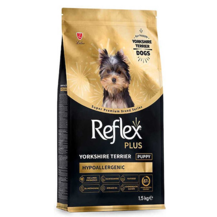 Hrana uscata pentru caini, Reflex Plus, Puppy, Yorkshire Terrier, Hipoalergenica, 1.5 KG