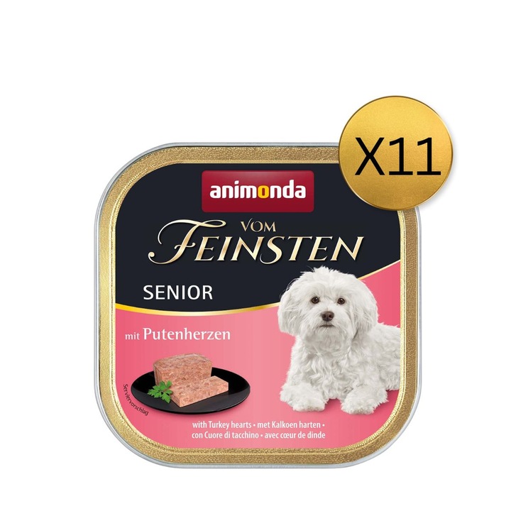 Nedves eledel kutyáknak, Vom Feinsten, Pulykaszív, 11 db x 150g