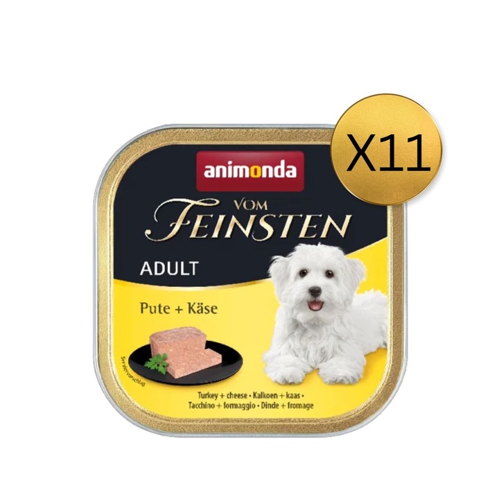 Vom Feinsten nedves kutyaeledel, pulyka, sajt, 11 db x 150g
