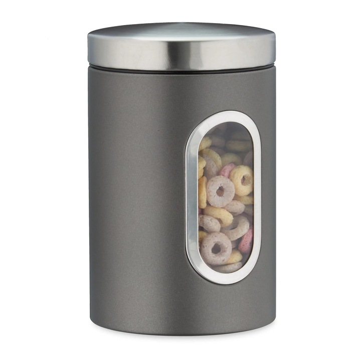 Borcan de depozitare cu fereastra de vizualizare