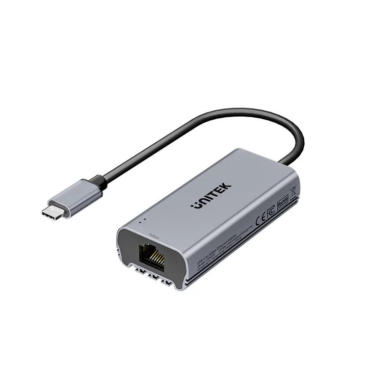 Adaptor Unitek USB-C la Ethernet 5Gbps, 300999, Placa de retea