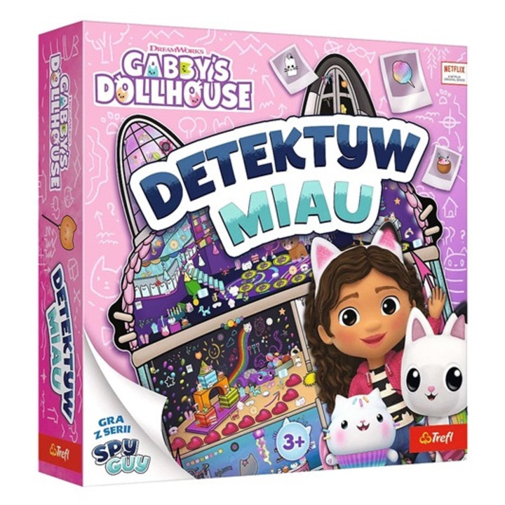 Joc de societate, Detektyw Miau, Koci Domek Gabi, cooperativ, 1 jucator, multicolor