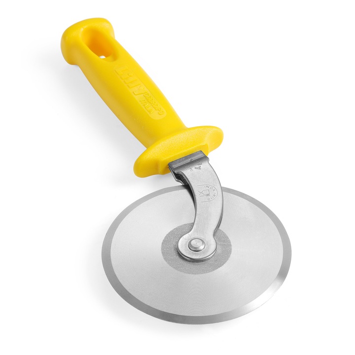 Cutit pentru pizza, Hendi, inox, 100x120 mm, cu maner din plastic