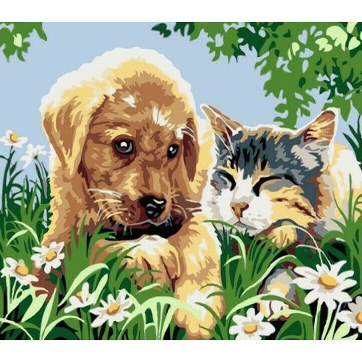 Комплект картина по номера, многоцветен, 40x50 см