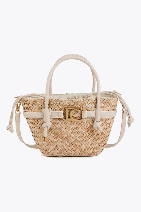 Lola Casademunt, Geanta shopper din material textil, Crem