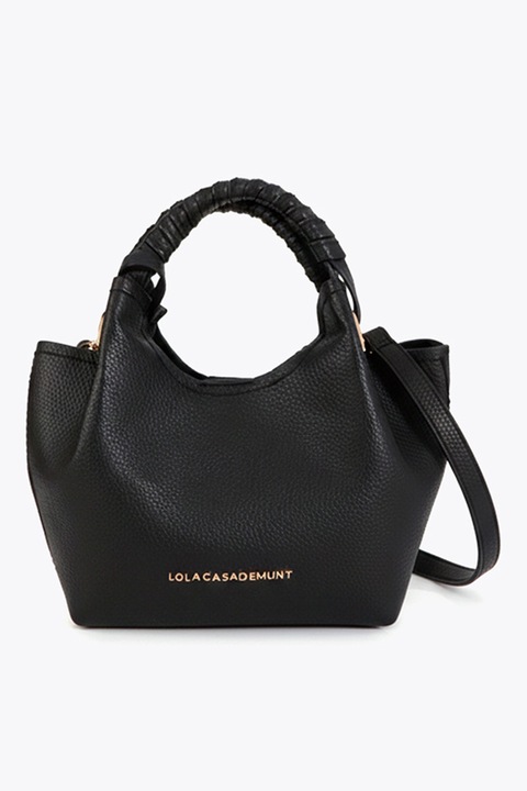 Lola Casademunt, Geanta din piele ecologica cu maner, Negru
