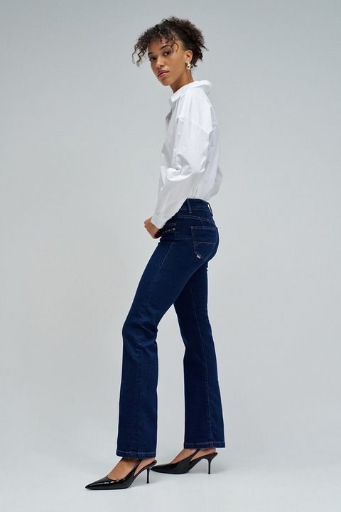 Salsa Jeans, Blugi push-up cu croiala bootcut, Bleumarin