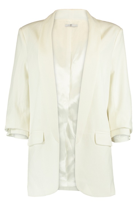 Hailys, Sacou fara inchidere cu maneci medii, Alb fildes, XS